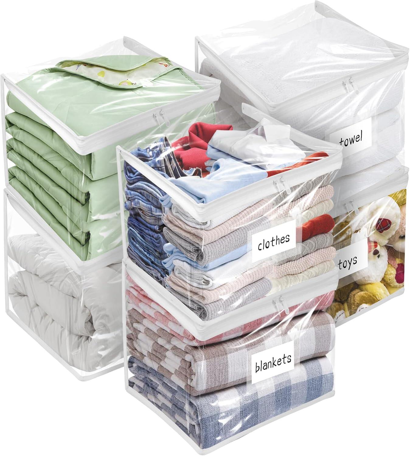 Plastic Storage Bags with Easy-Glide Zipper