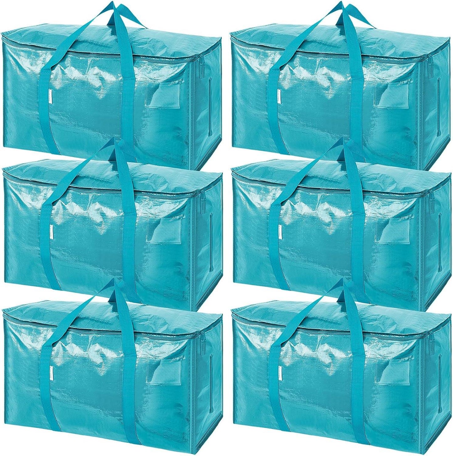 Extra Large Moving Bags Heavy Duty with Zippers & Carrying Handles