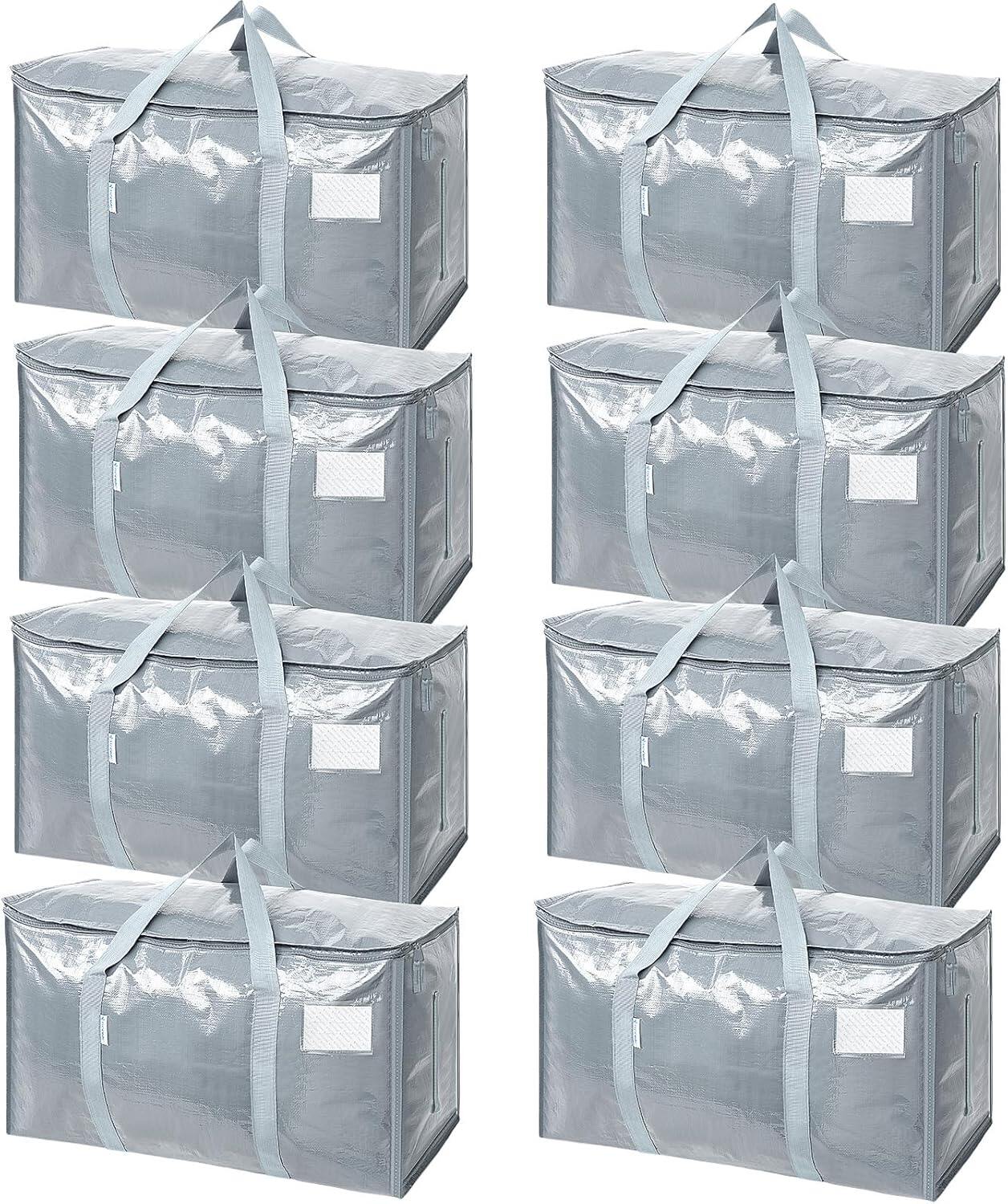 Extra Large Moving Bags Heavy Duty with Zippers & Carrying Handles