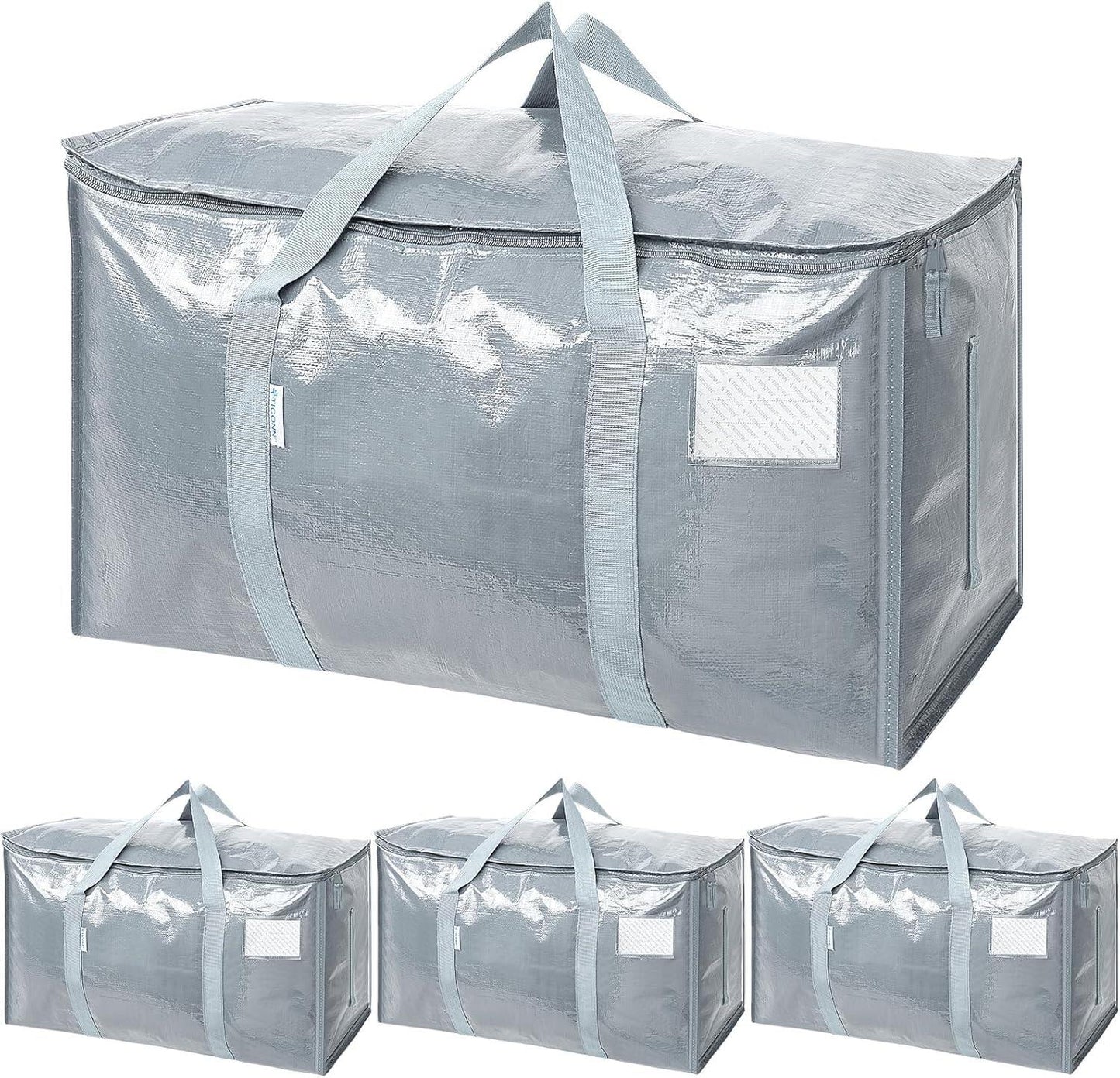 Extra Large Moving Bags Heavy Duty with Zippers & Carrying Handles