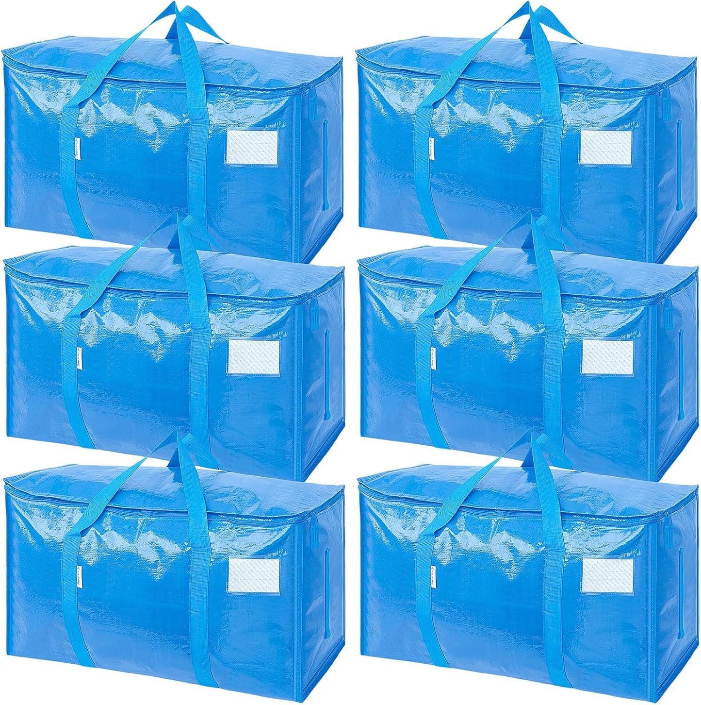 Extra Large Moving Bags Heavy Duty with Zippers & Carrying Handles